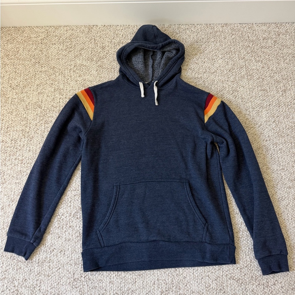 Marine Layer Men's Banks Pullover Hoodie - Navy Heather - Small